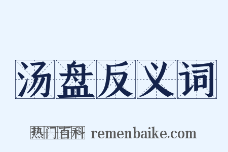 汤盘反义词是什么意思的图片